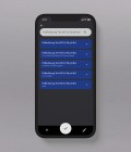 Das Bild zeigt die App für das Smartphone, wobei ein geräteübergreifender Ansatz verfolgt wird. In der App können Rezepte geöffnet werden und die genauen Werte eingesehen werden, die für die Abmessungen mit der Laborwaage notwendig sind.