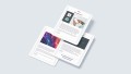 Mockup images of three digital editions of the UXMA newsletter UXtrablatt.
