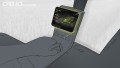 Drawing of an armrest from an agricultural driver