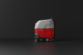 Side view of a Hako cleaning machine against a black background.