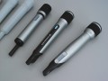 Photograph of the different models made for the wireless microphone.