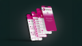 Smartphone with four different screens of the ReNaApp.