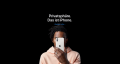 Apple advertisement. Man with iPhone in front of his face. Above it the headline: "Privacy. This is iPhone.".